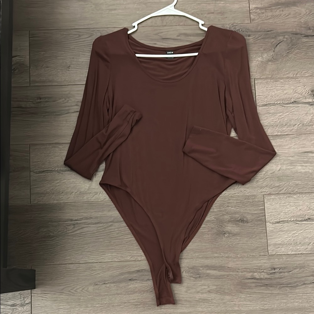 Brown Long Sleeve Bodysuit